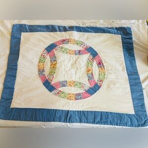 Vintage Double Wedding Ring Quilted Shams 2pc Excellent Condition! Country Home